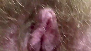 Hairy Pussy and Cigar Closeup