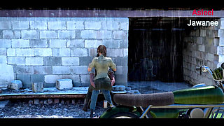 Young couple fucked outside in rain