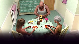 Nympho enjoys hentai action with cum splattered on her face