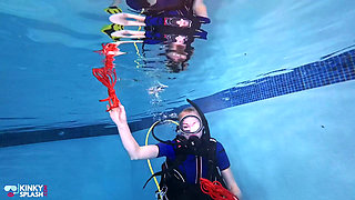 Bound Beneath the Surface - Scuba Tease & Rope Play in Vintage Wetsuit