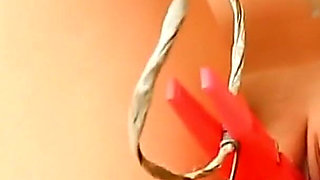 Busty Latina Blonde Playing Her Pussy with Clothespins Homemade