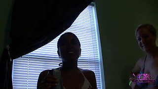 Shy hot chick gets her pretty pussy fingered & eaten by her friend