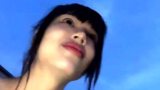 Cute amateur brunette naughty in solo jerking show on camera