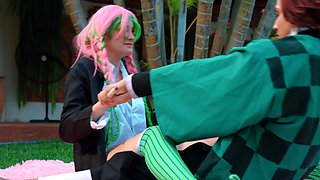 Innocent Mitsuri receives a tremendous anal from Tanjiro