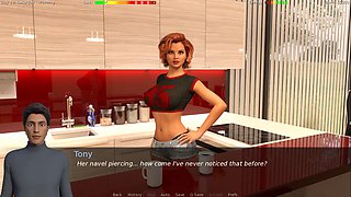 Busty 3D cartoon hottie in a gaming adventure