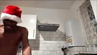 Bambi Beauty Elf Blowjob with Livie Blainn - Amateur BBW Christmas Group Sex BBC Sucking in Kitchen