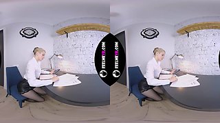 Virtual Reality Fetish Masturbation Video With Sexy Blonde Teen Miturasu