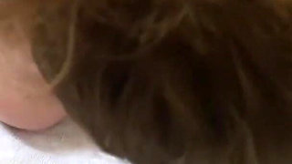 She squirts twice instead of once and gets her face creamed with hot cum
