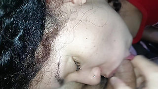 CLOSE UP CREAMPIE DRIPPING ON HORNY SLUT'S FACE