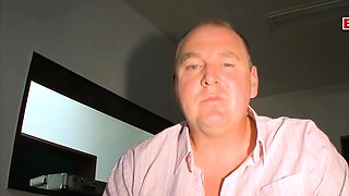 Natural milf in nylons at a sex casting