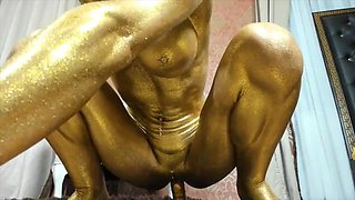 GOLD LATEX -  BIMBO SPREADING WIDE