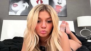 Blonde teen Sierras first erotic masturbation video