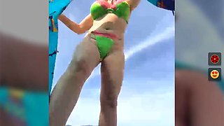 Alimela on beach play pussy and fuck dildo to squirt pt5