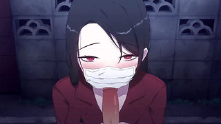 Kuchisake-onna Blowjob with Mask