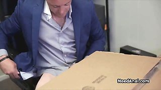 Unboxing and fucking an anal bride to be