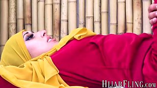 Hijab babe Kira Perez gets fucked hard by her trainer Nicky Rebel - deepthroat & facial
