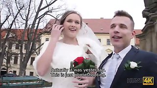 Hunt4k. nice teen bride gets banged for money in front of her groom