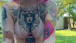 Backyard Blowjob