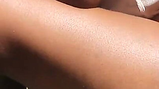 19 Year Old Ebony Babe Getting Fucked in Public Stairway