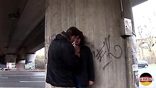 Older Woman Accepts an Offer for Sex in Public