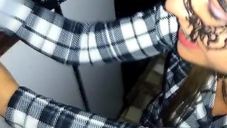 Glory hole blowjob busty amateur blonde fucking