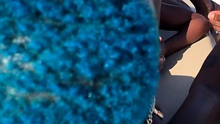 Amateur girlfriend fingered and rammed outdoors at the beach