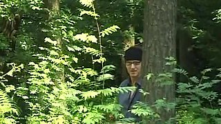 Dirty Blonde German Slut Tied up and Fucked in the Woods