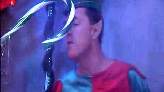 Sexy busty brunette sucks two cock in group sex