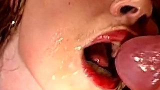 First Time Cum Swallow Bukkake for This Big Tits Babe John Thompson