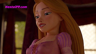 Long-Haired Beauty Takes Control: Rapunzel's Sensual Cowgirl & Deep Throat Fantasy