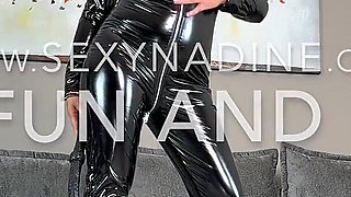 Black Gloss Hunter Boots Masturbation