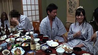 Asian schoolgirl enjoy group sex