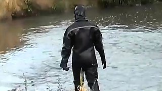 Extreme fetish latex play