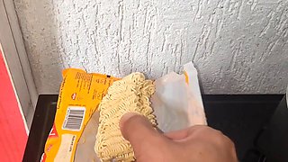Feeding My Slave Piss Seasoned Noodles
