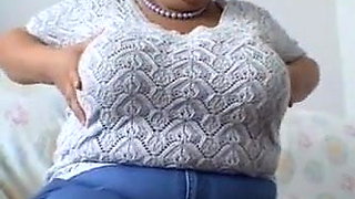 BBW Grandma Has Humungous Tits