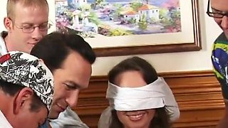 Group fuck for an insatiable brunette