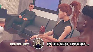 Cuckold story - Horny vixen in 3d animation deepthroats giant cock and takes cum in her pussy as boyfriend stays close