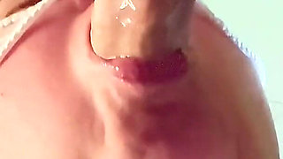 Real Amateur Super Close up Blowjob Deeptroth Oral Creampie