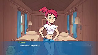 Busty anime girl Loveskysan69 in cartoon fun at Camp Pinewood