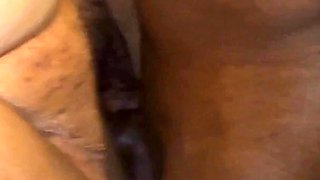 Big Black Cock Pounding My Fat Hairy Pussy Cumming All Over My Belly