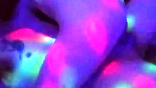 Multicolored Fuck. I Stick My Cock in My Unfaithful Comadre in the Middle of a Shower of Lights...