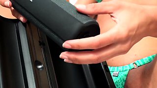 Big cock brunette MILF sucks a big cock POV