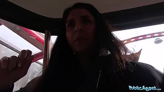After a passionate outdoor sex session, a hot cream pie climax