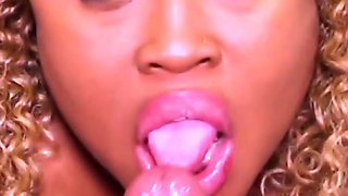 Newbie Nina Rivera Gives Her First Christmas Blowjob