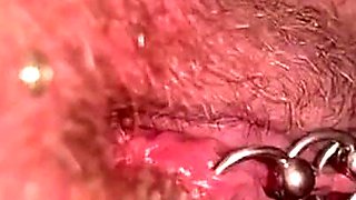 My First Time Haired Pussy Pee and Moving Clit and Asshole