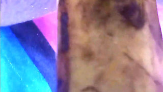 Fucking My Black Hairy Pussy with a Banana Load Moaning Orgasms