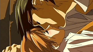 Hentai mad his friend fun with med