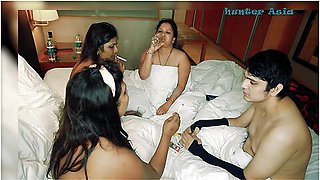 Hunter Asia - Hunter Fucking Three Indian Pussies One By One - Fffm