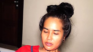 Big ass Thai MILF masturbation and fuck