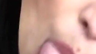 Brunette milf loves to suck a stranger's cock outdoors